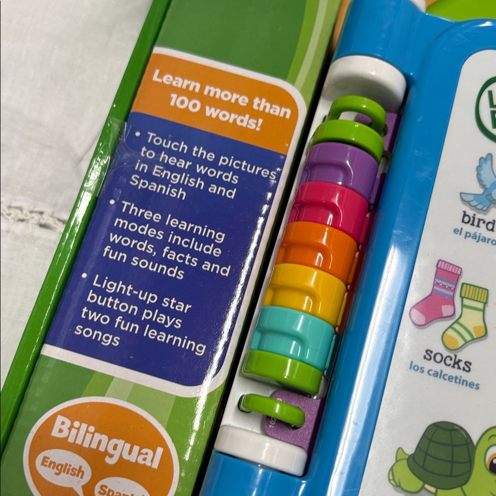 NEW LEAPFROG 100 Words Book Bilingual Kids Interactive Educational Toy Baby - Picture 5 of 13